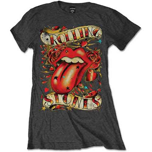The Rolling Stones Tongue & Stars Womens T Shirt