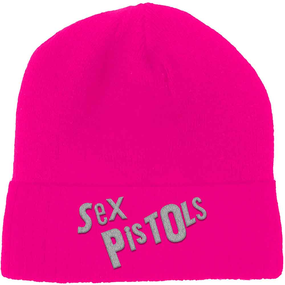 The Sex Pistols Logo Beanie Hat Pink