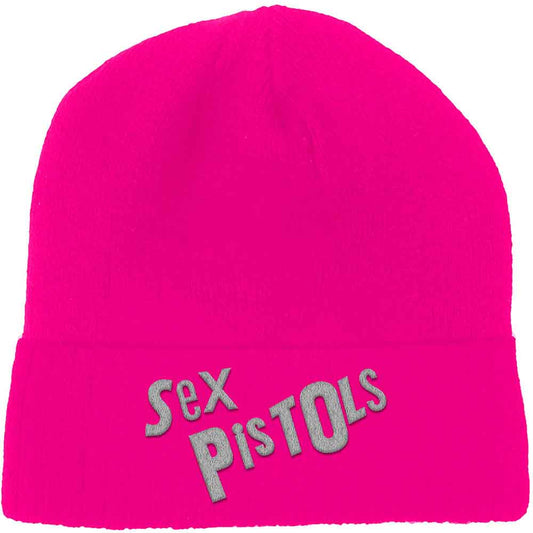 The Sex Pistols Logo Beanie Hat Pink