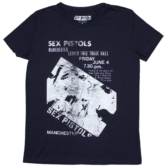 The Sex Pistols Manchester Flyer Womens T Shirt