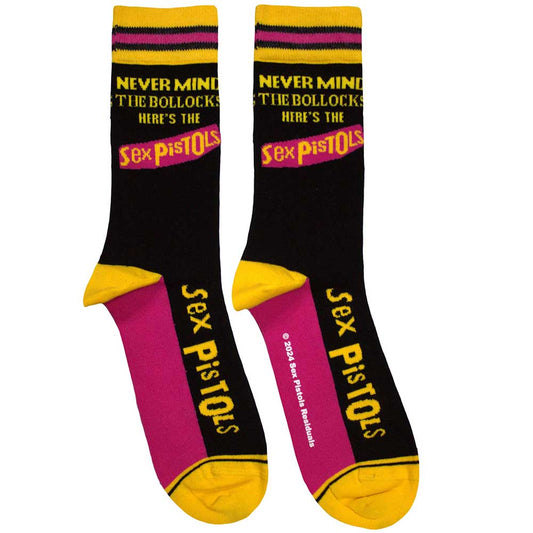 The Sex Pistols Never Mind The Bollocks Stripes Socks Black