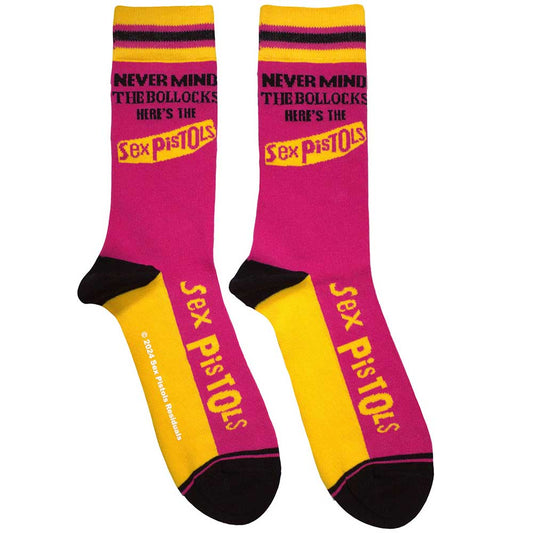 The Sex Pistols Never Mind The Bollocks Stripes Socks Pink
