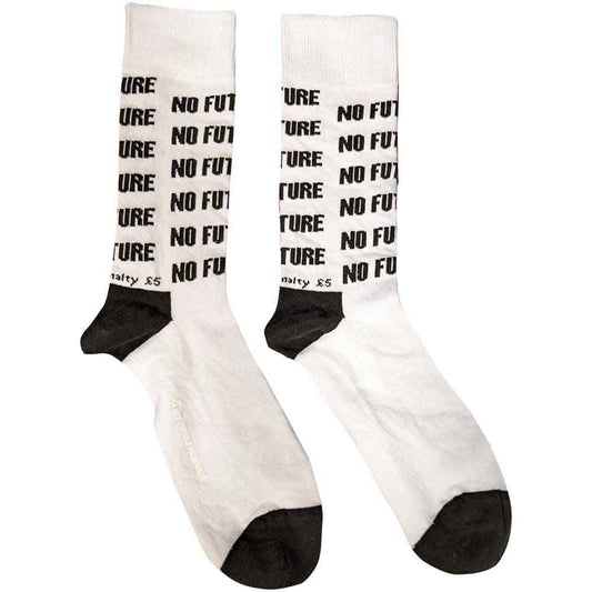 The Sex Pistols No Future Socks White
