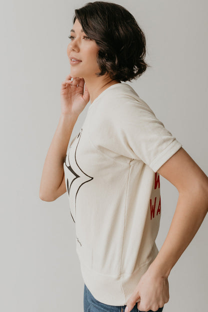 Rolling Stones Ivory Raglan Tee Womens T Shirt Ivory