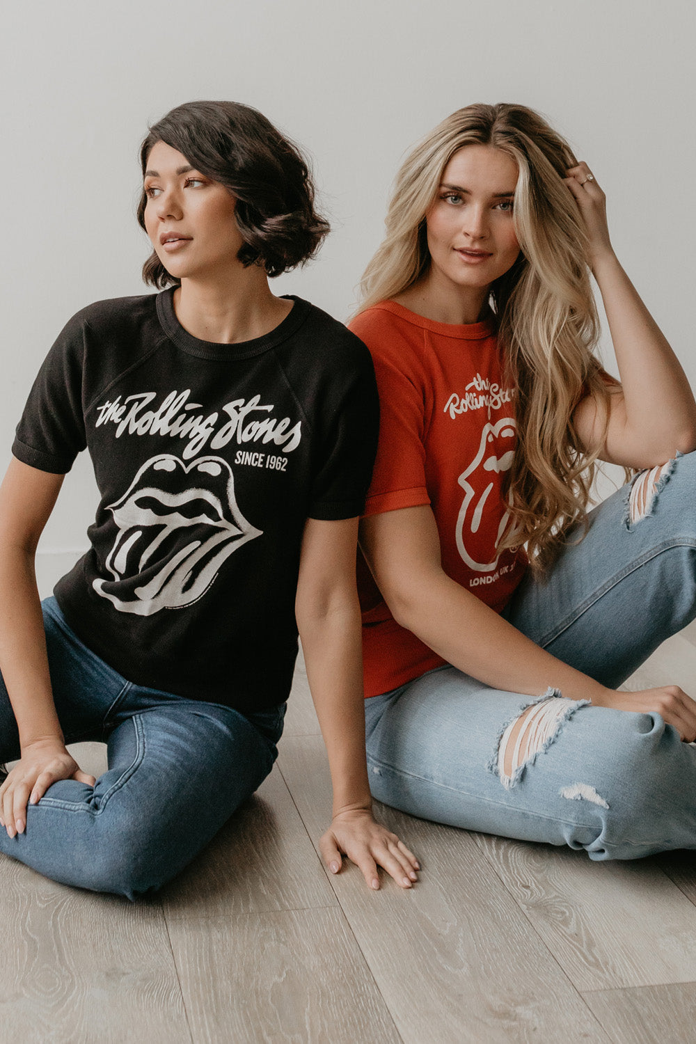 Rolling Stones Black Raglan Tee Womens T Shirt Black