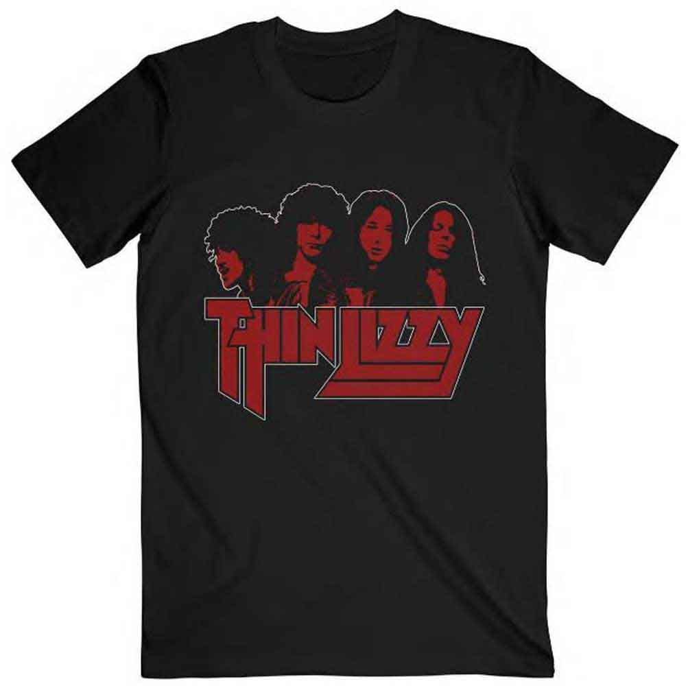 Thin Lizzy Band Photo Logo Mens T Shirt