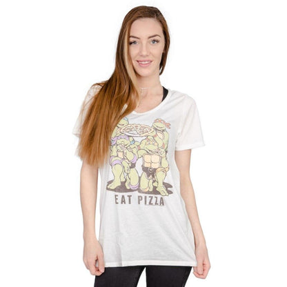 TMNT Eat Pizza Juniors T Shirt