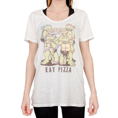 TMNT Eat Pizza Juniors T Shirt