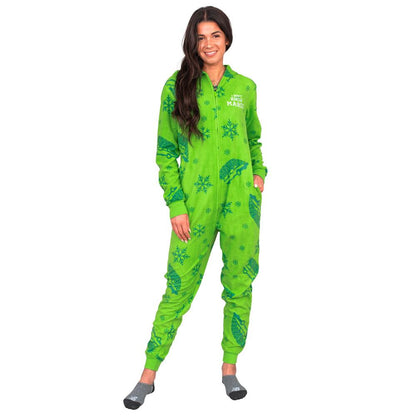 Todd and Margo Christmas Pajamas Jumpsuit Matching Couples Union Suit
