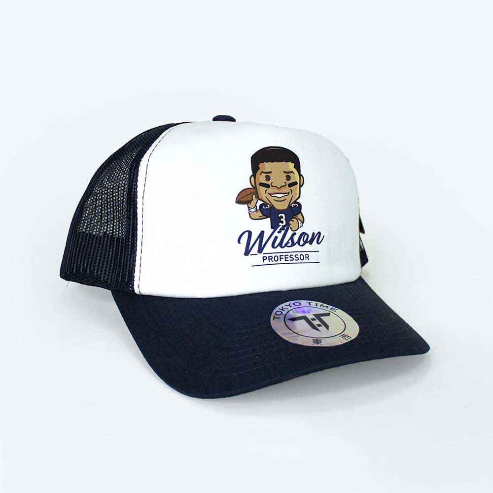 Tokyo Time Russell Wilson NFLPA Emoji Hat White, Blue