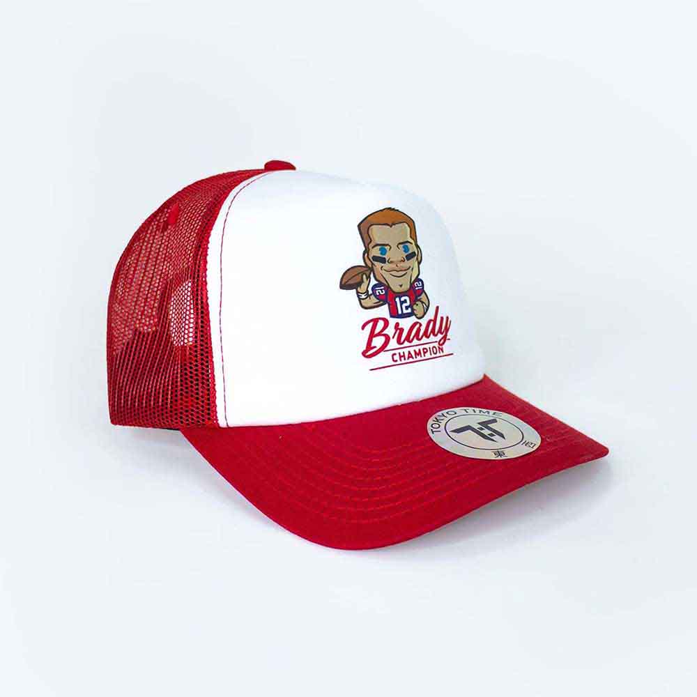 Tokyo Time Tom Brady NFLPA Emoji Hat White, Red
