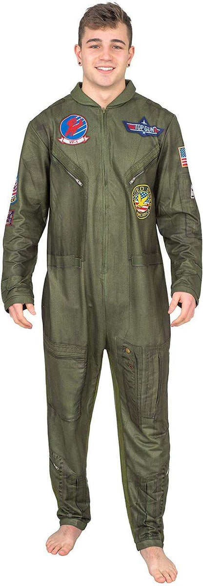 Top Gun Flight Suit Costume Pajama Union Suit