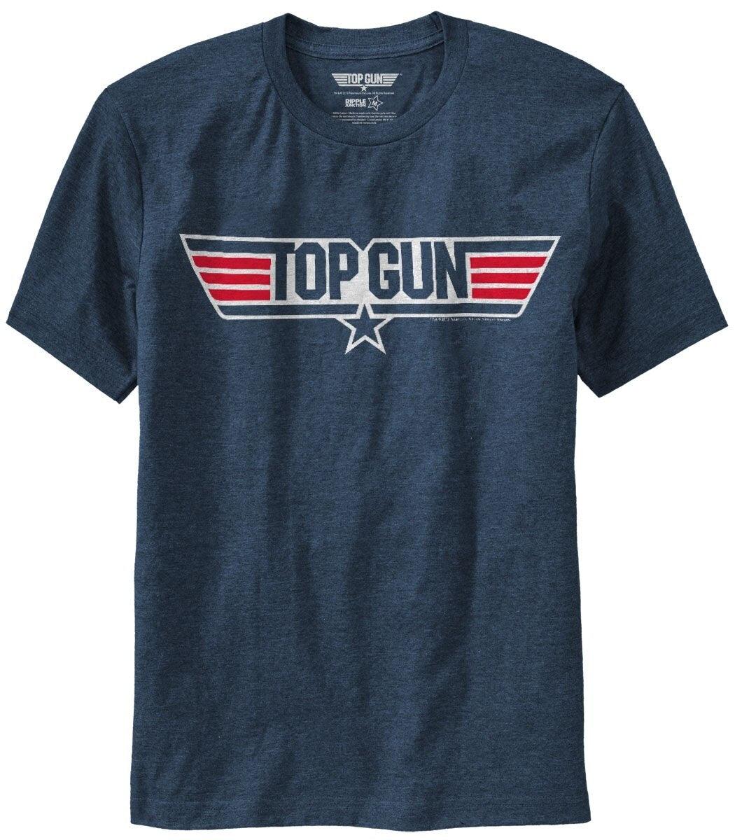 Top Gun White Stroke Navy T Shirt