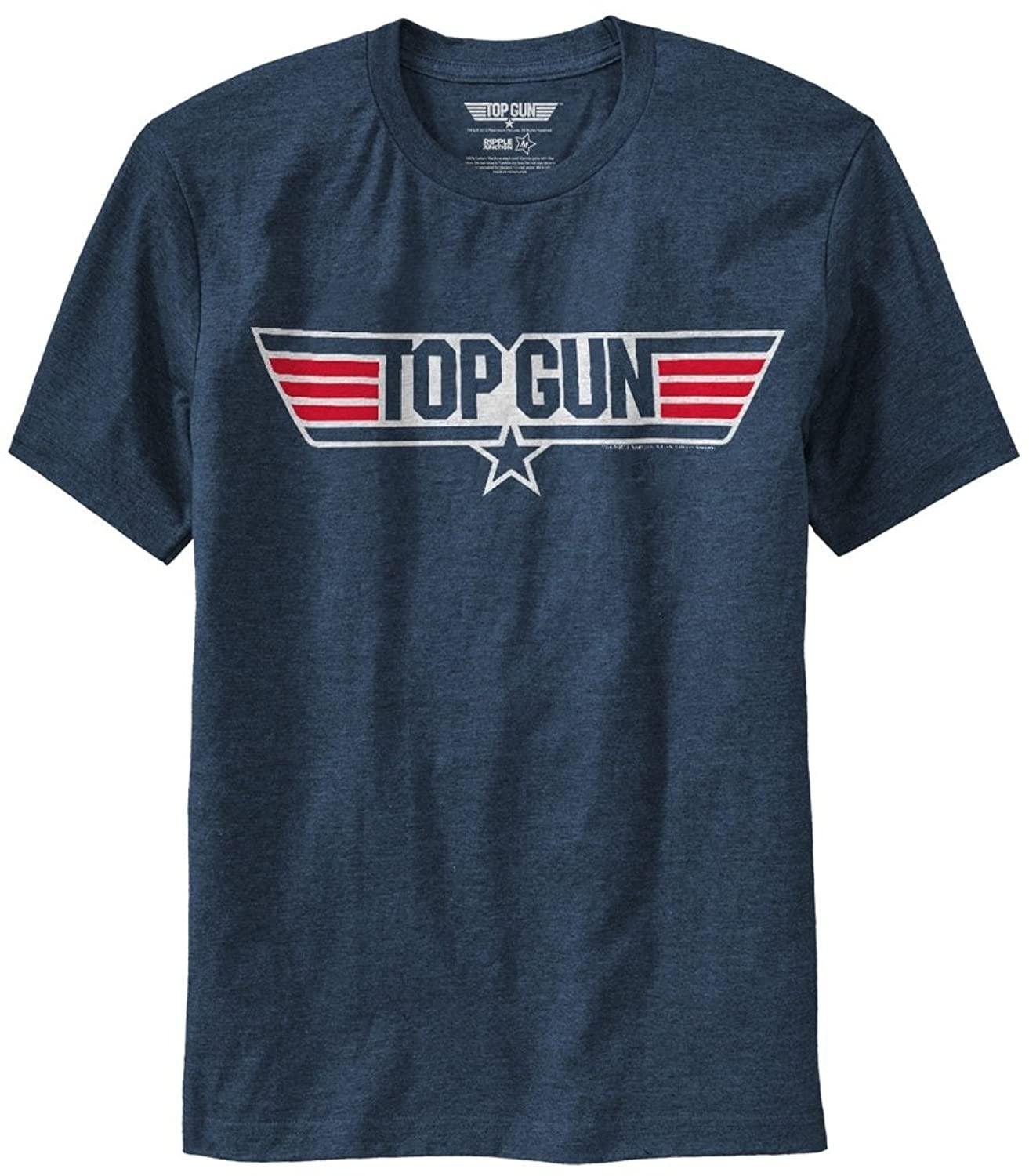 Top Gun White Stroke Navy T Shirt