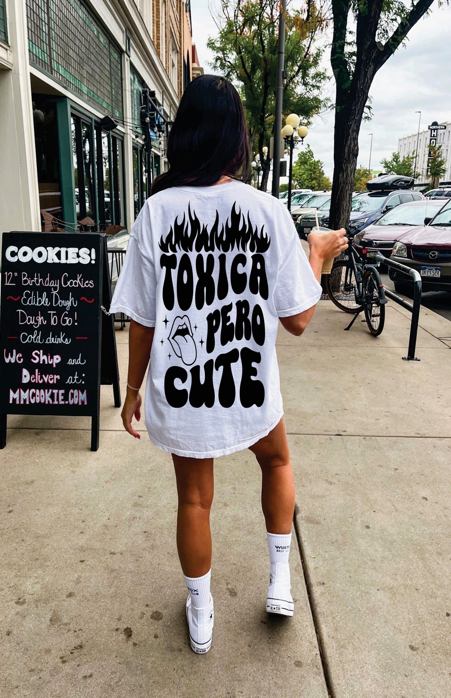 Toxica Pero Cute Womens T Shirt White