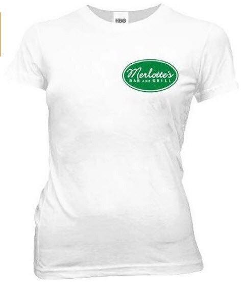 True Blood Merlottes Bar and Grill Juniors White T Shirt