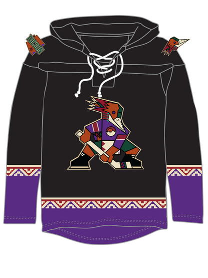 Tucson Roadrunners "Kachina" Alternate AHL Hockey Embroidered Lace Hoodie