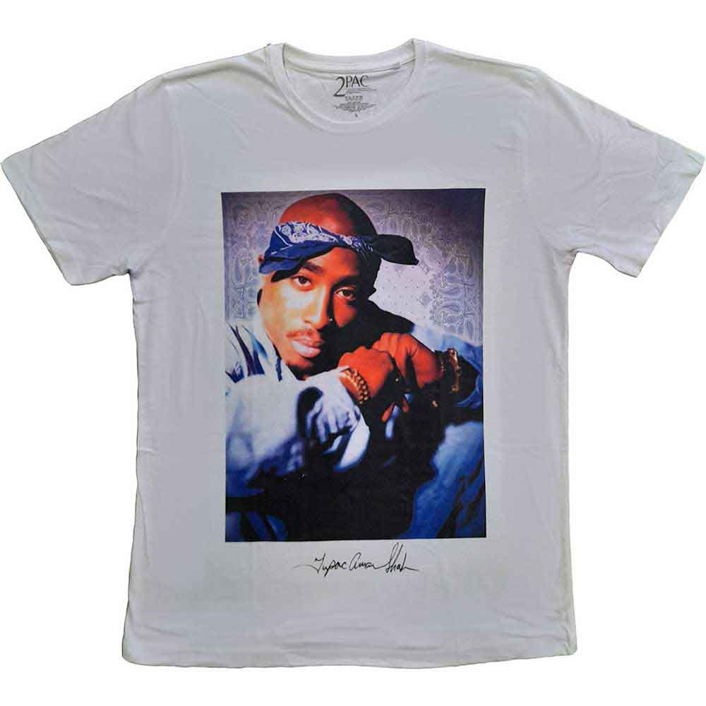 Tupac Blue Bandana Mens T Shirt