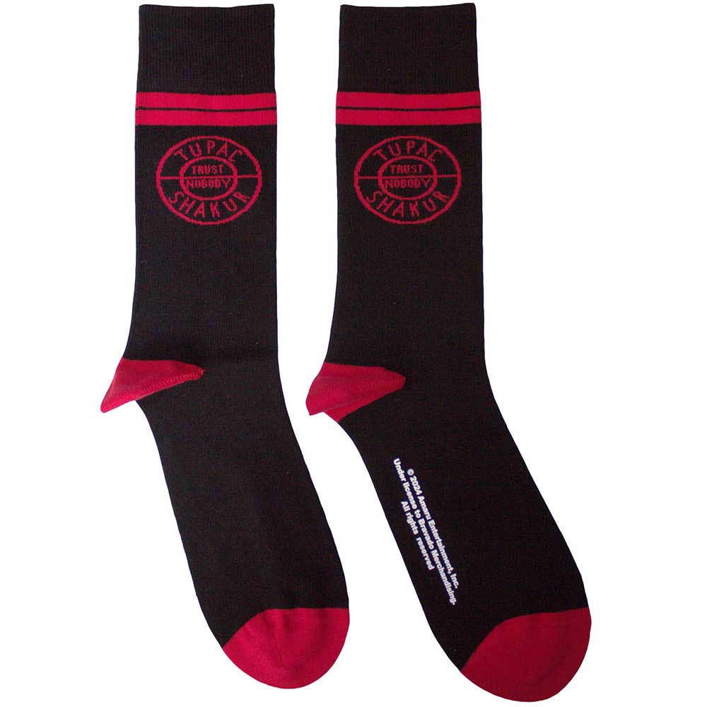 Tupac Circle Logo Socks Black