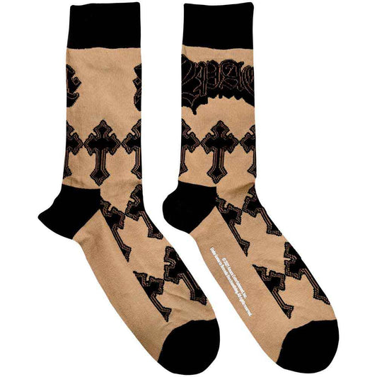 Tupac Crosses Socks Neutral