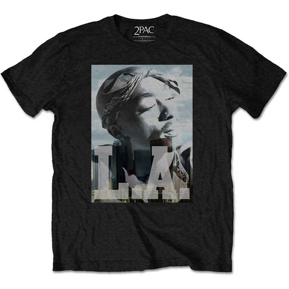 Tupac LA Skyline Mens T Shirt