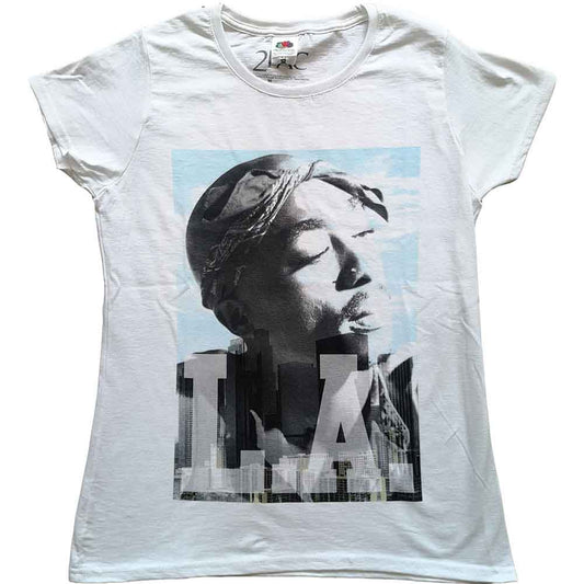 Tupac LA Skyline Womens T Shirt
