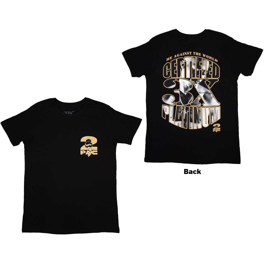 Tupac Platinum Mens T Shirt