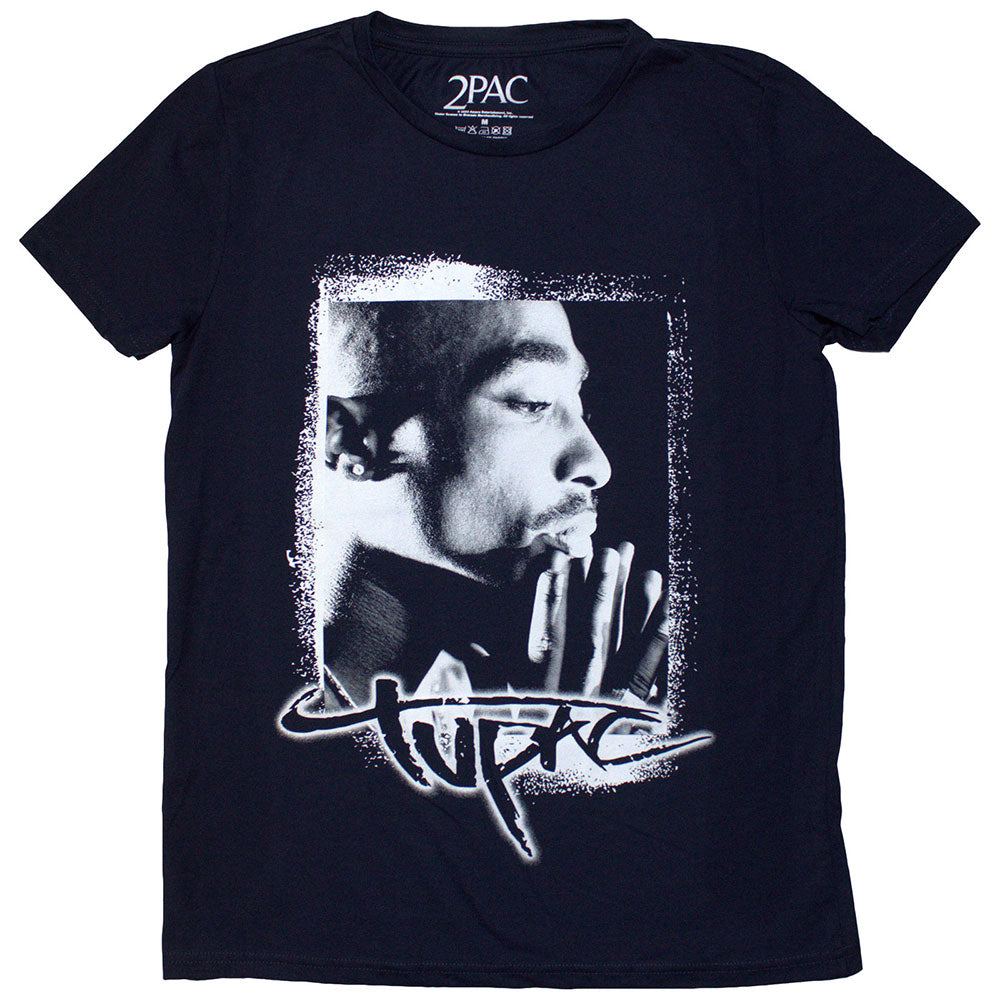 Tupac Spray Photo Womens T Shirt