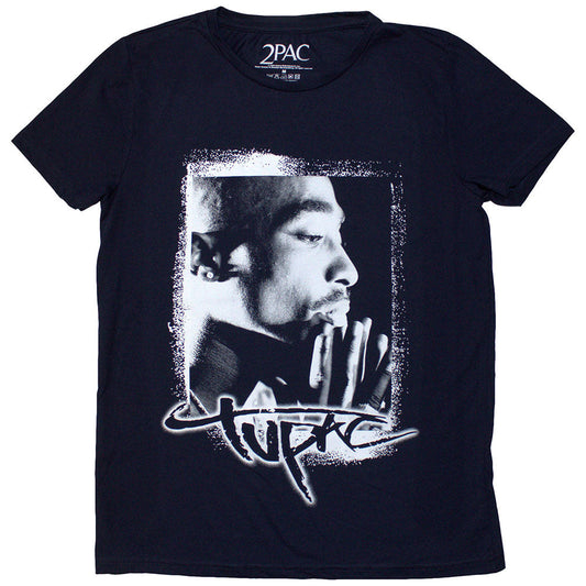 Tupac Spray Photo Womens T Shirt