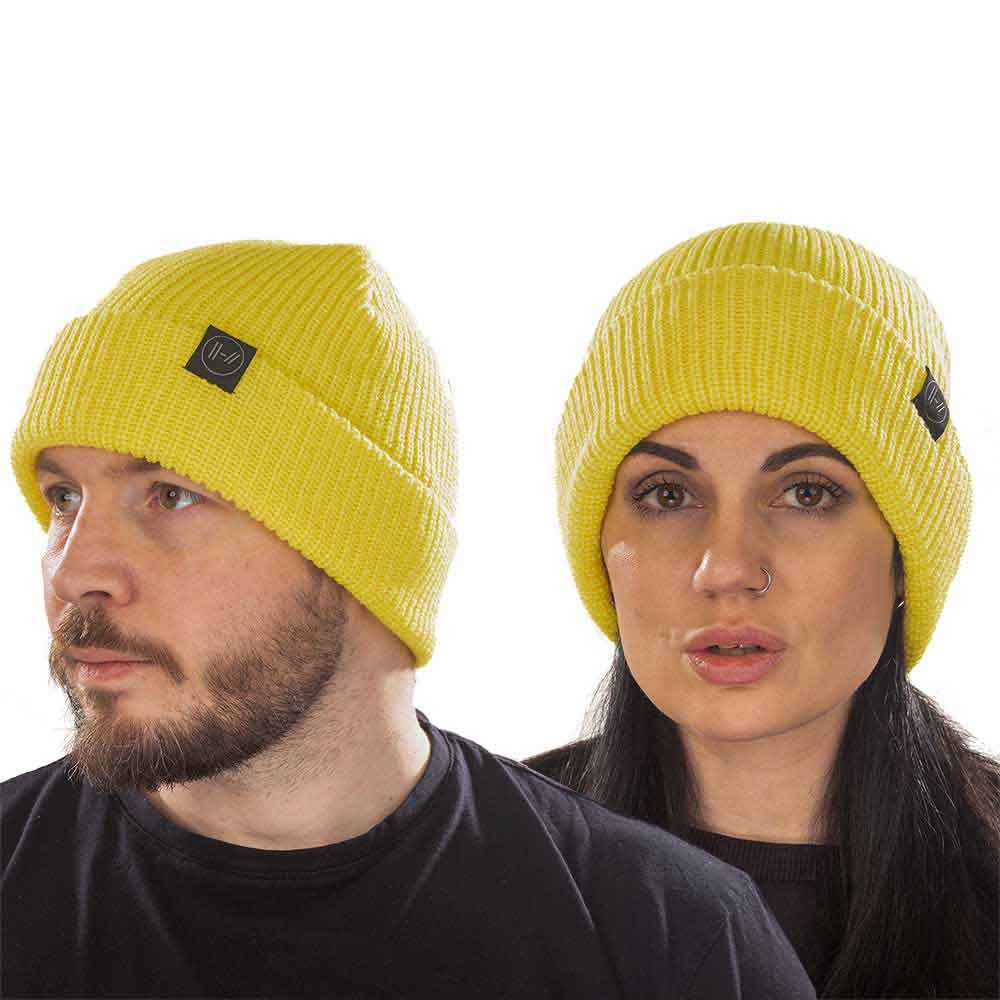 Twenty One Pilots Double Bars Beanie Hat Yellow