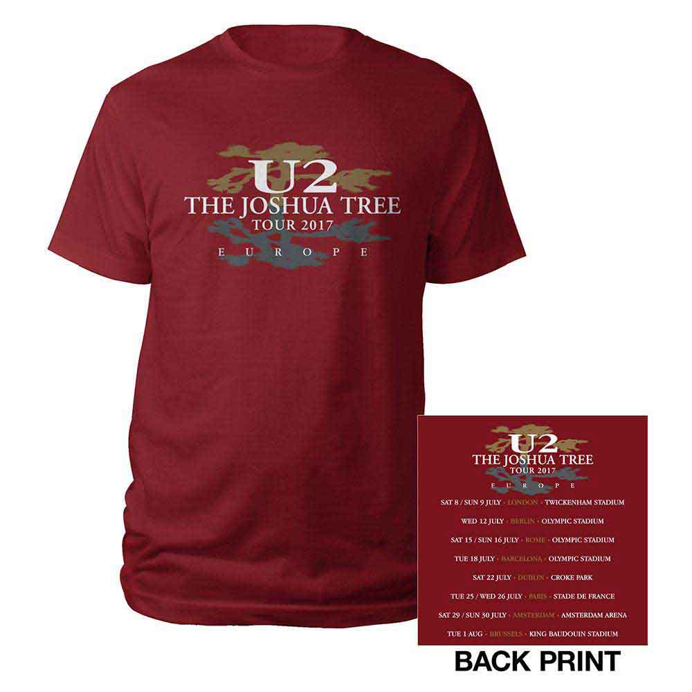 U2 Joshua Tree Dates 2017 Mens T Shirt