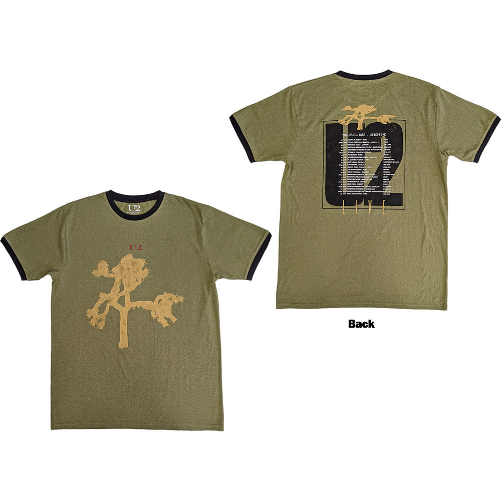 U2 Joshua Tree Europe 1987. Mens T Shirt