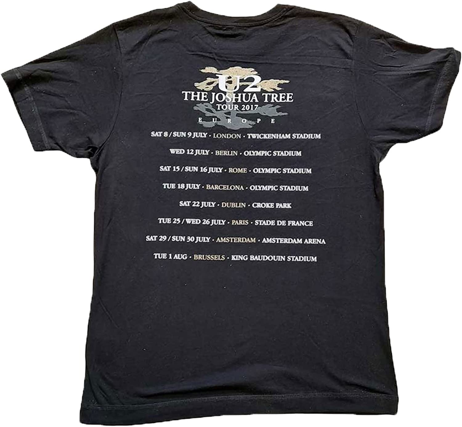 U2 Joshua Tree Album Officially Licensed Mens T Shirt Black
