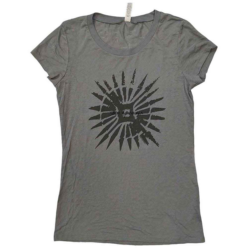 U2 Songs of Innocence Disc Art Womens T Shirt Grey