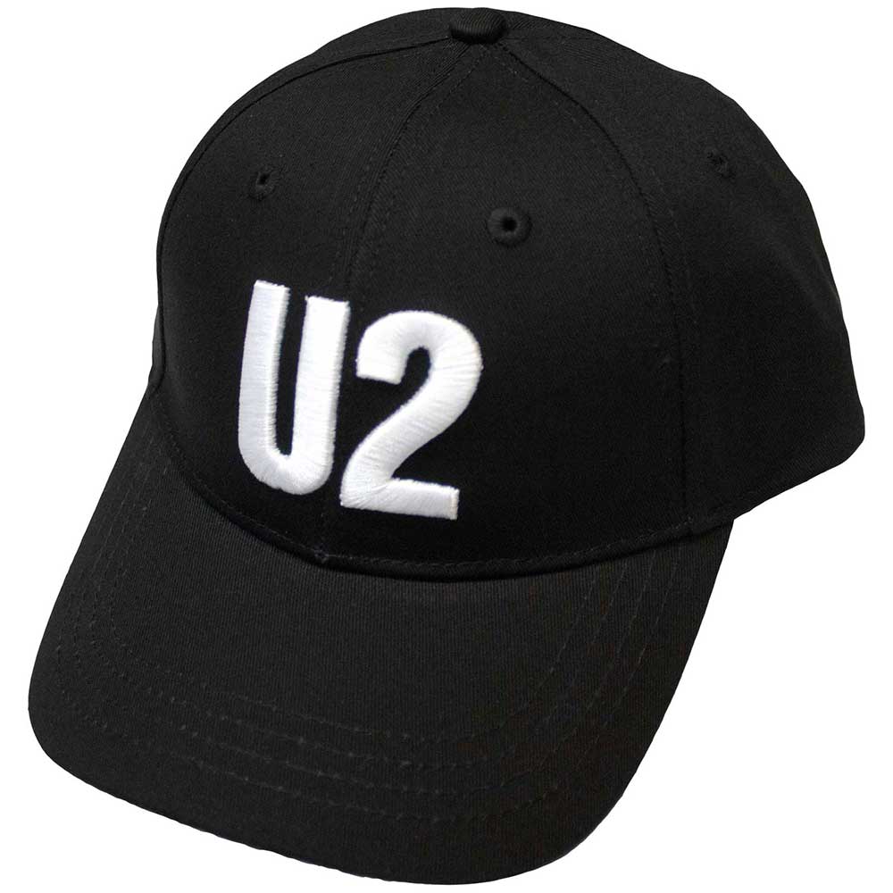U2 White Logo Hat Black