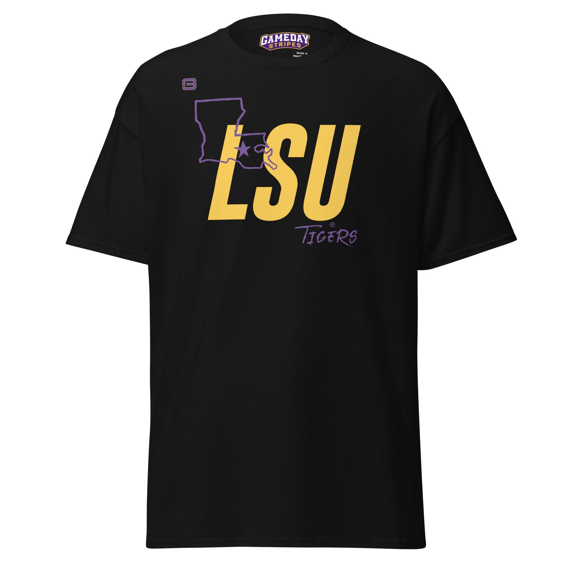 LSU Football State Mens T Shirt