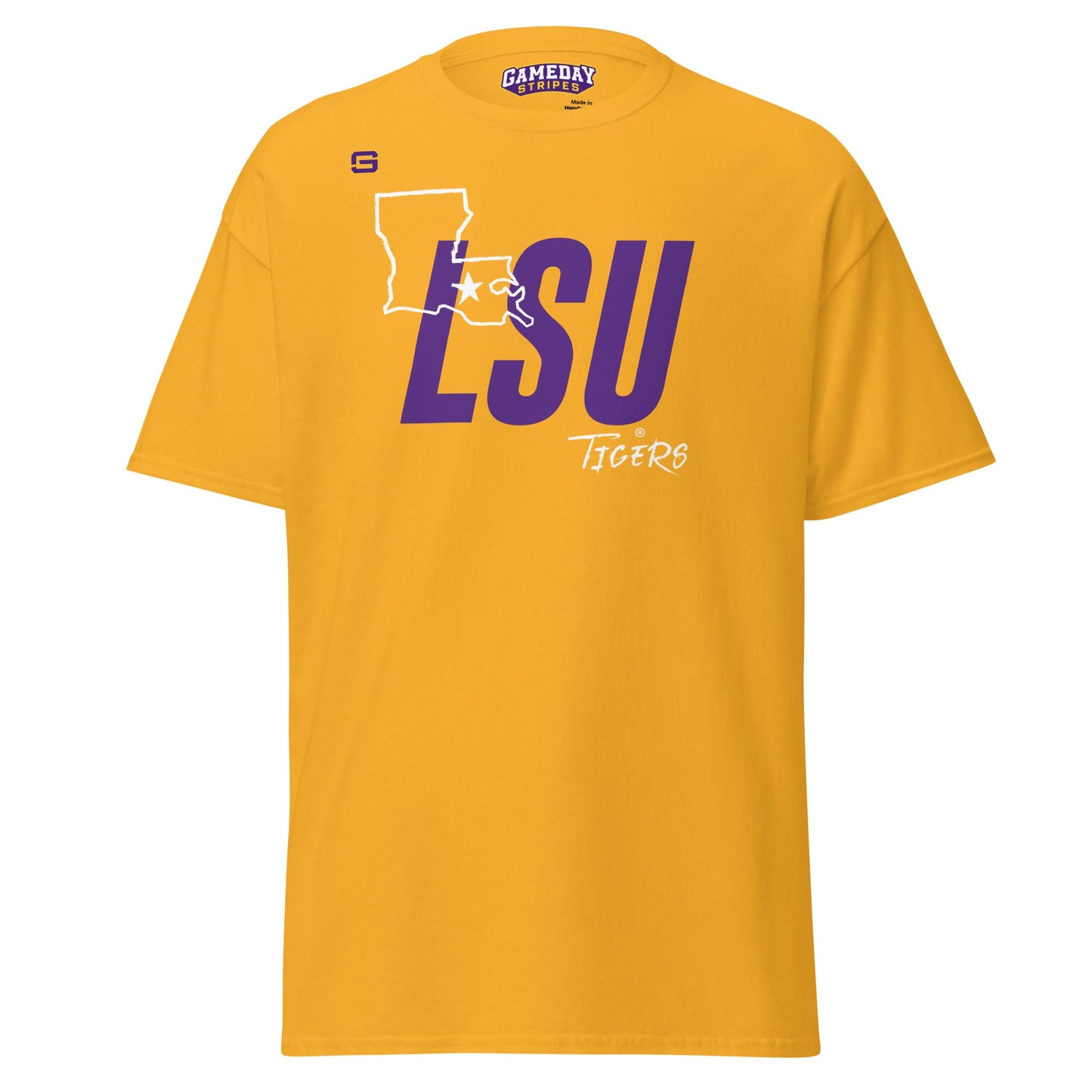 LSU Football State Mens T Shirt