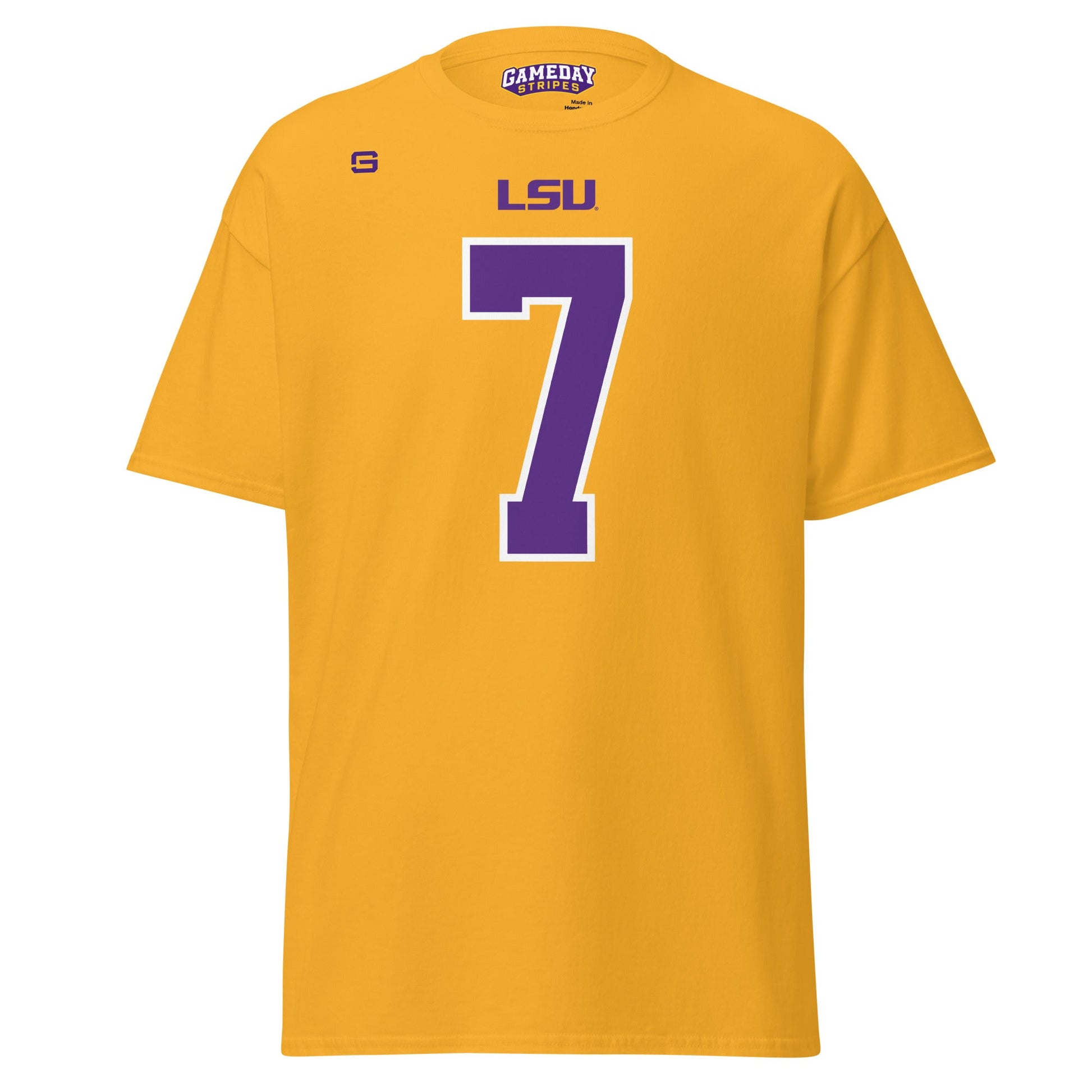 LSU Football 7 Mens T Shirt Gold