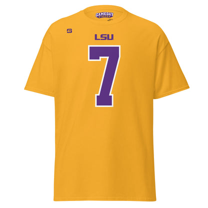 LSU Football 7 Mens T Shirt Gold