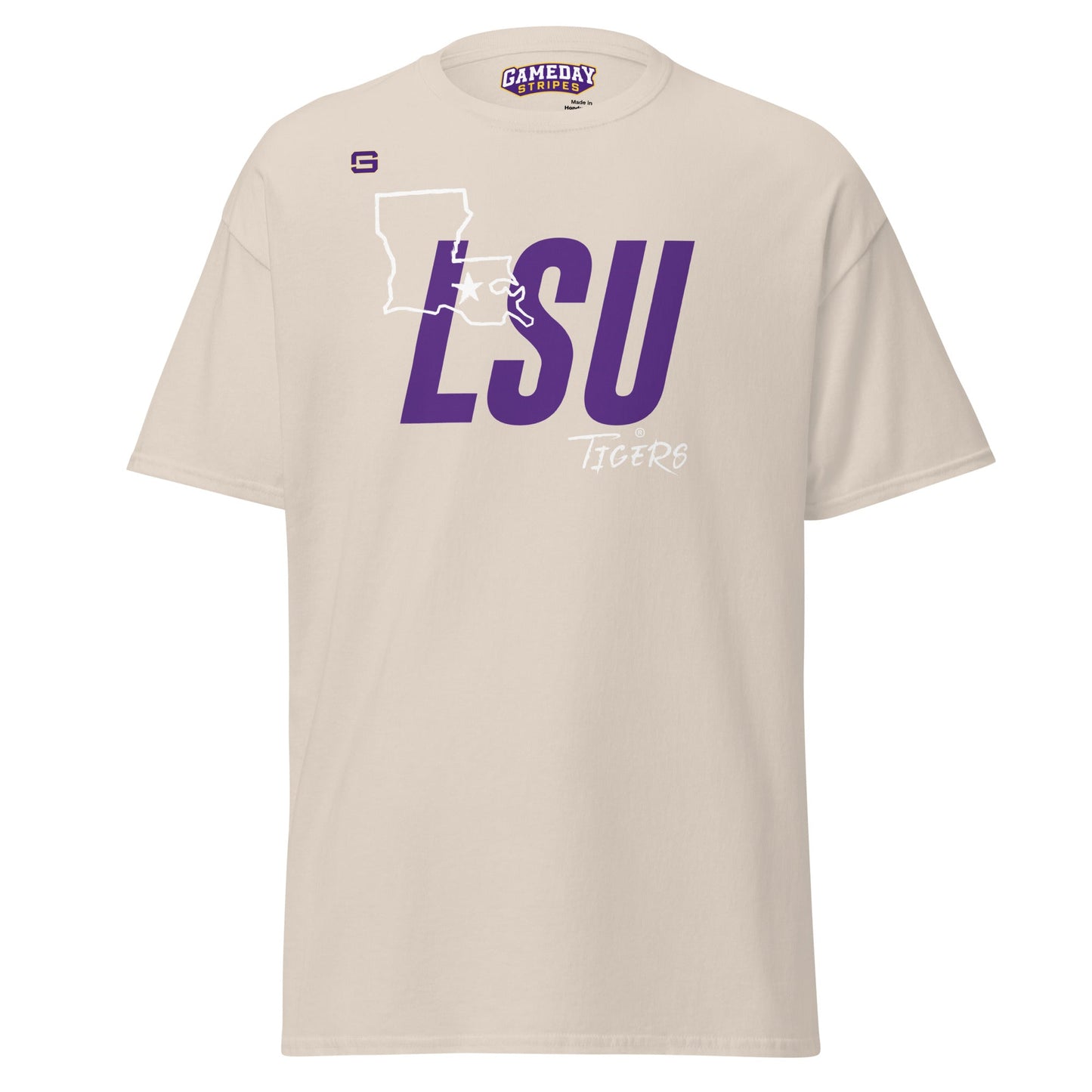 LSU Football State Mens T Shirt
