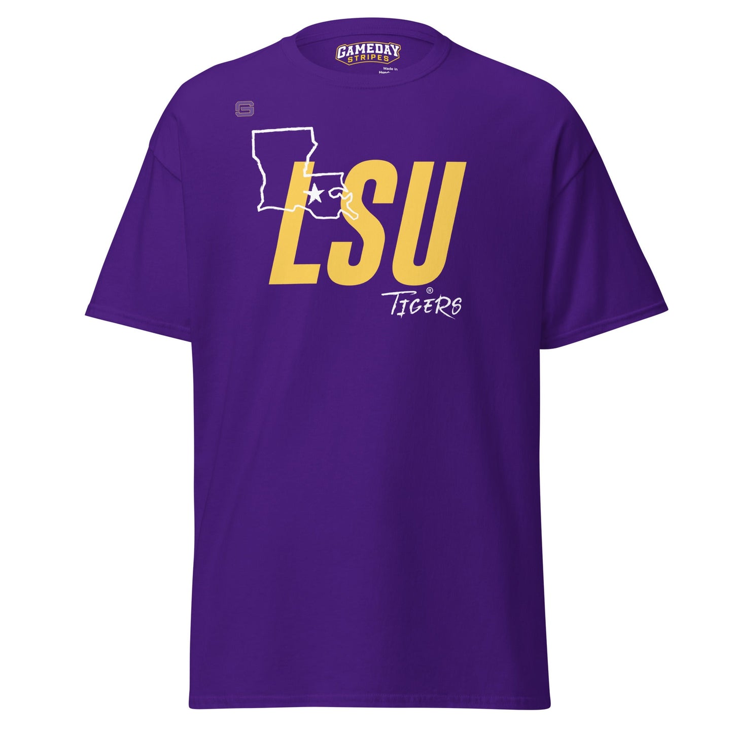 LSU Football State Mens T Shirt