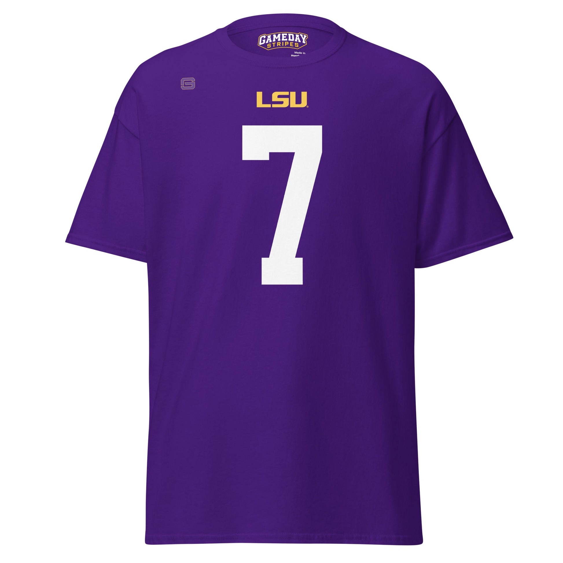 LSU Football 7 Mens T Shirt Purple