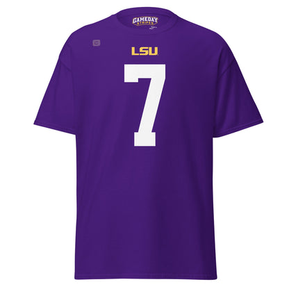 LSU Football 7 Mens T Shirt Purple