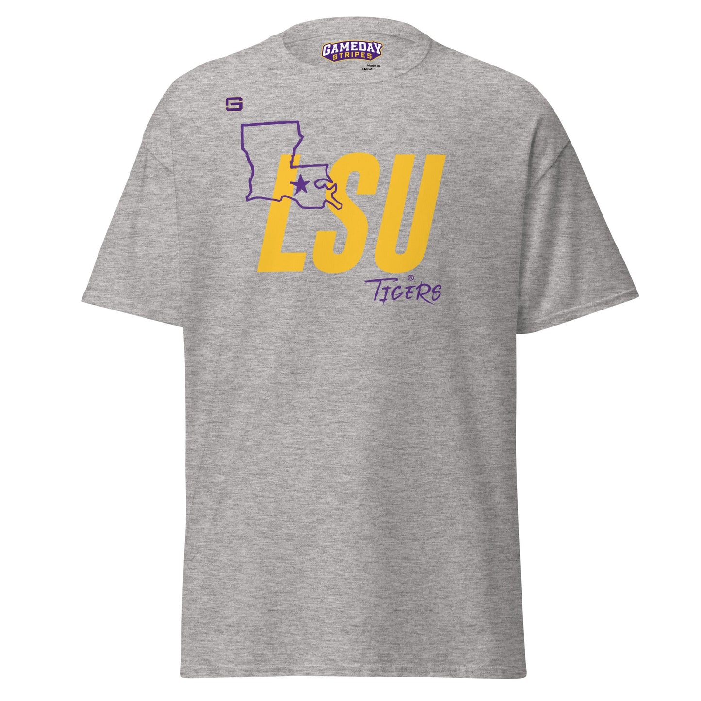 LSU Football State Mens T Shirt