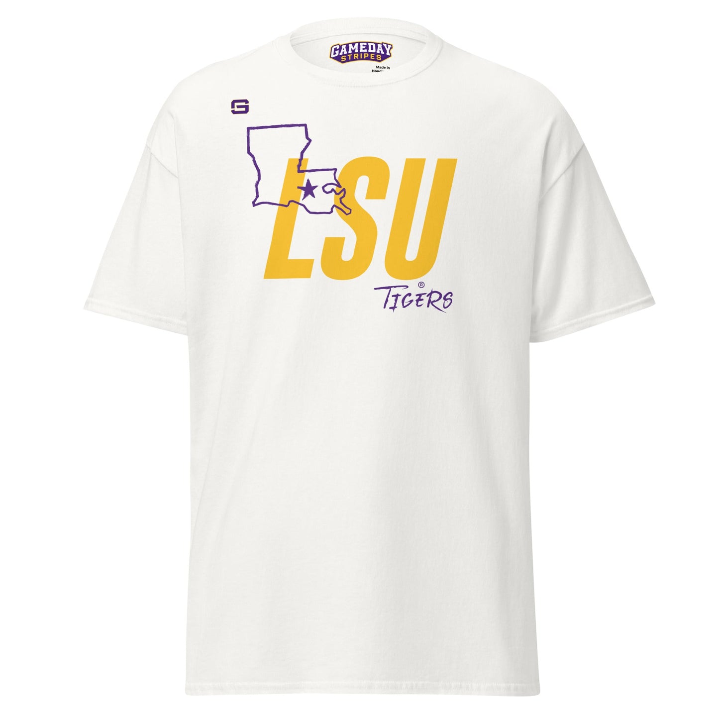 LSU Football State Mens T Shirt