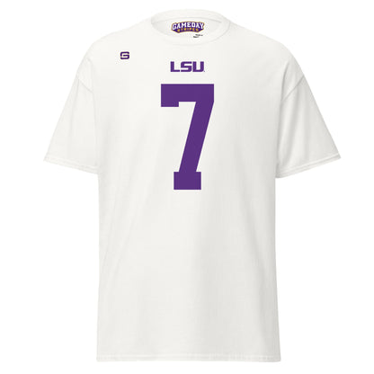LSU Football 7 Mens T Shirt White