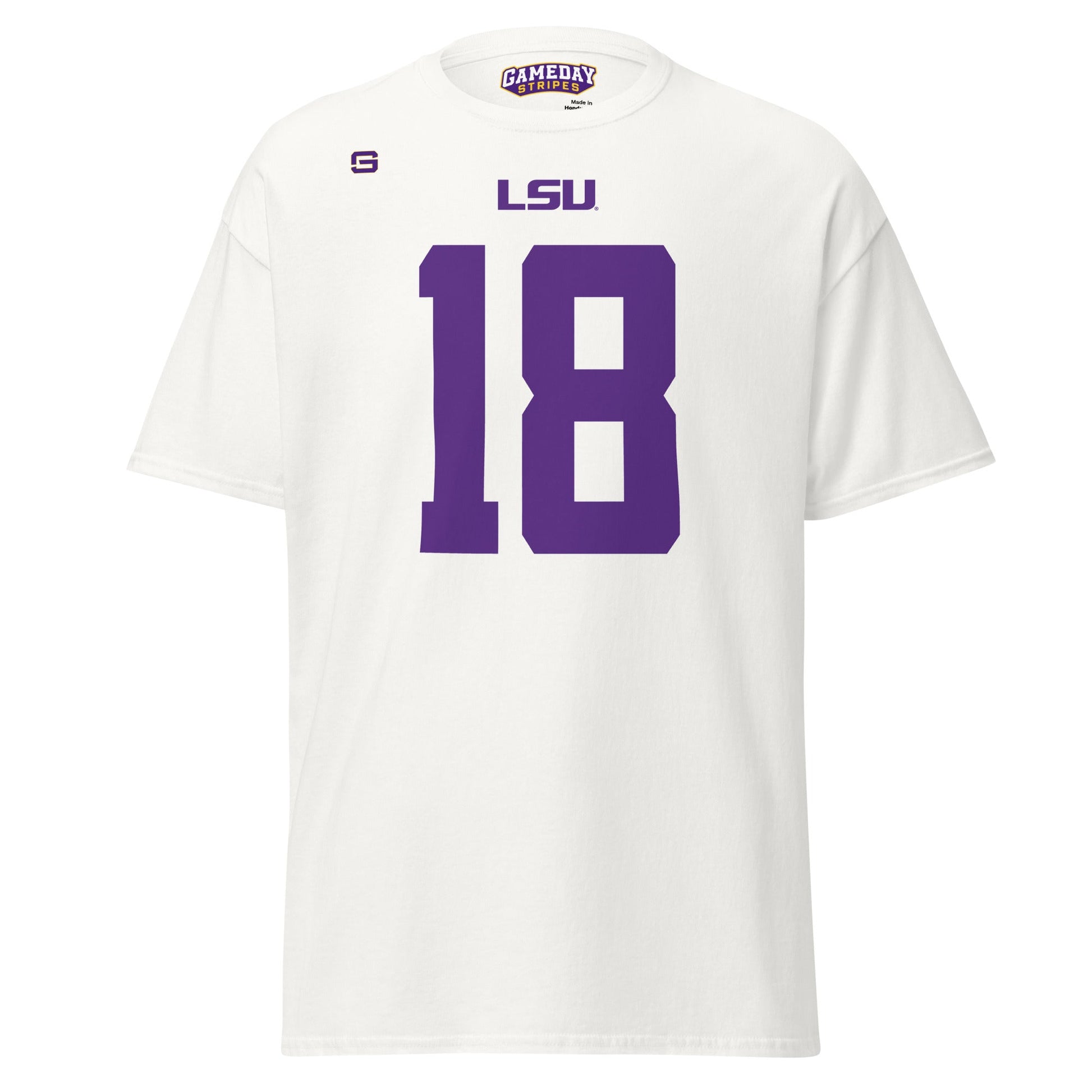 LSU Football 18 Mens T Shirt White