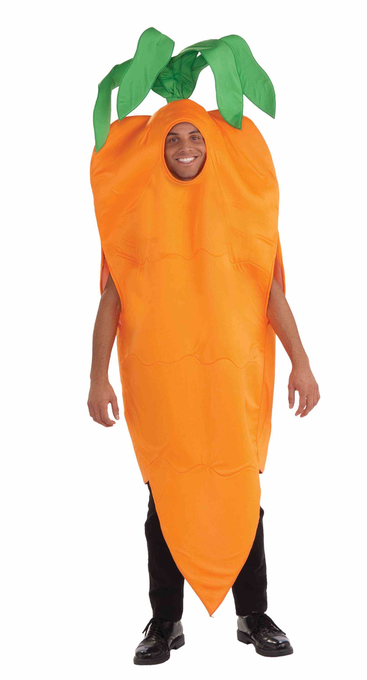 Carrot Costume for Adults, Unisex Standard Orange