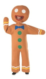 Gingerbread Man Costume Jumpsuit and Headpiece One Size