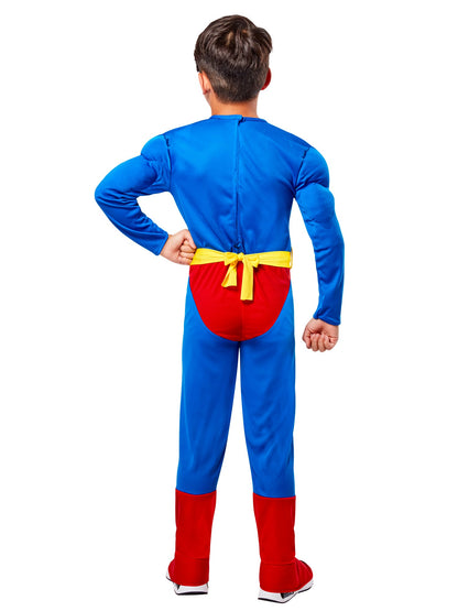 Deluxe Superman Muscle Chest Costume With Cape Child